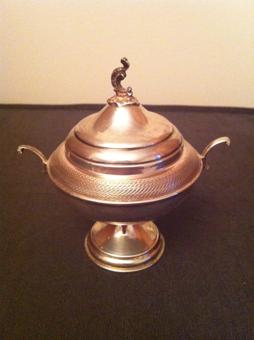 Italia argento silver sugar bowl antique