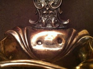 Letter B Silver Hallmark Antique Holy Water Font