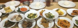 Padangnese food! Clue: type 'RM Sederhana' on your google map