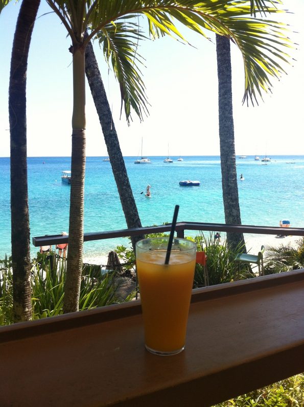 Orange juice with a view