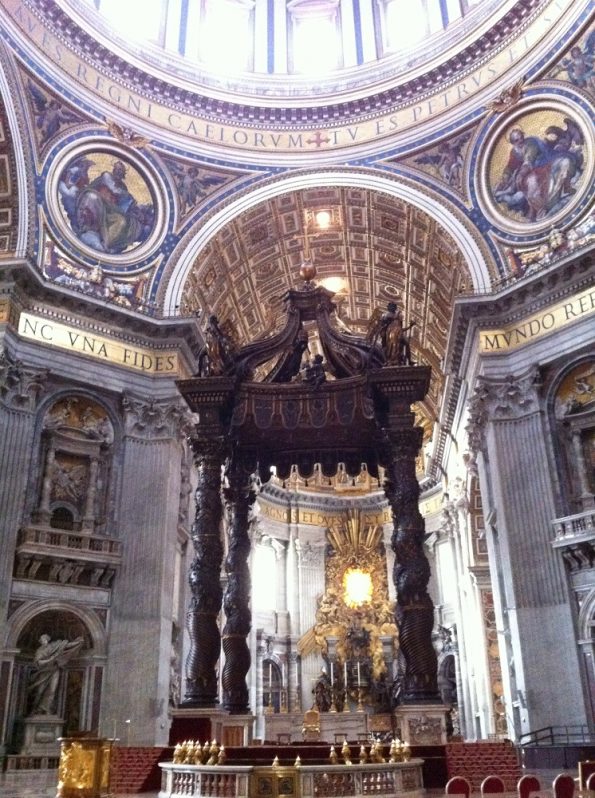 Inside the St Peter's Basilica