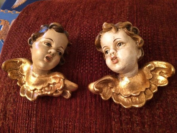 A pair of German antique Cherubs