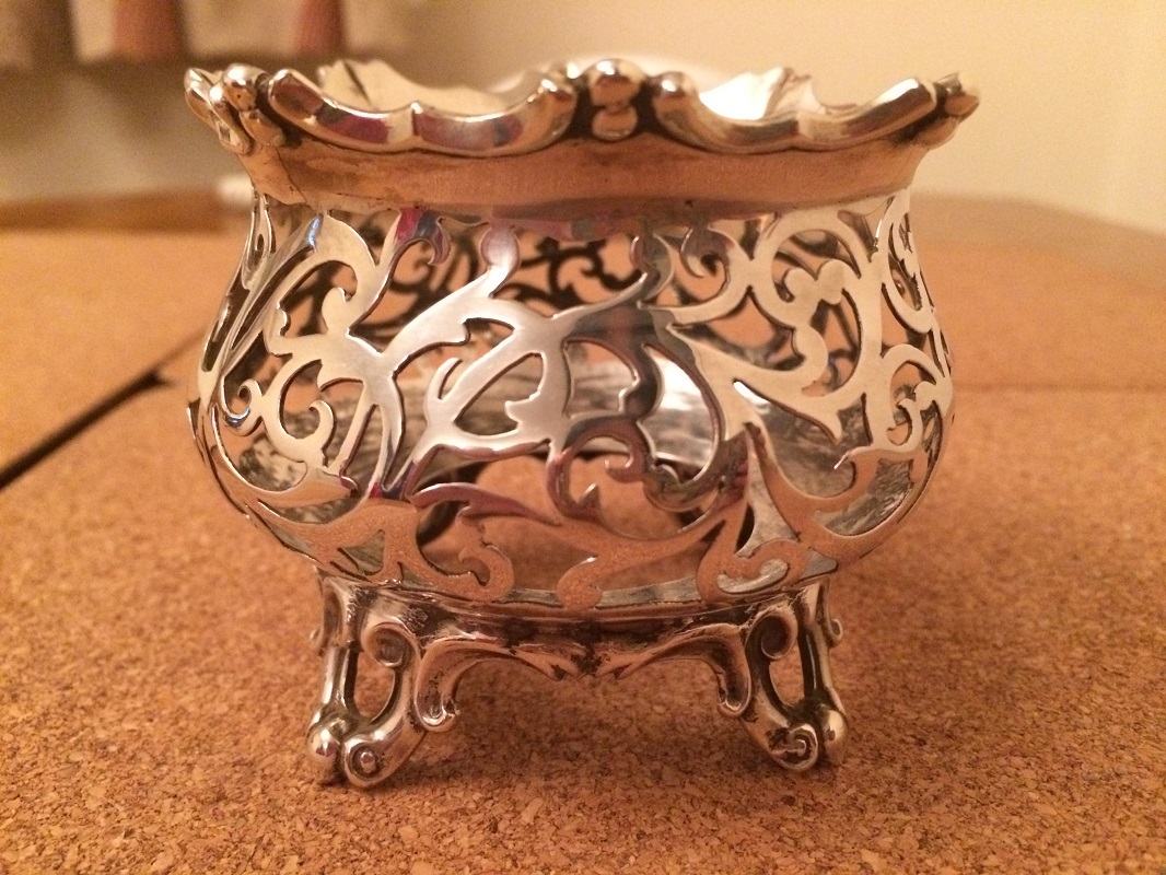 1847 Silver Pot Holder Victorian
