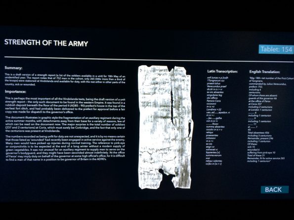 Vindolanda Tablet of army