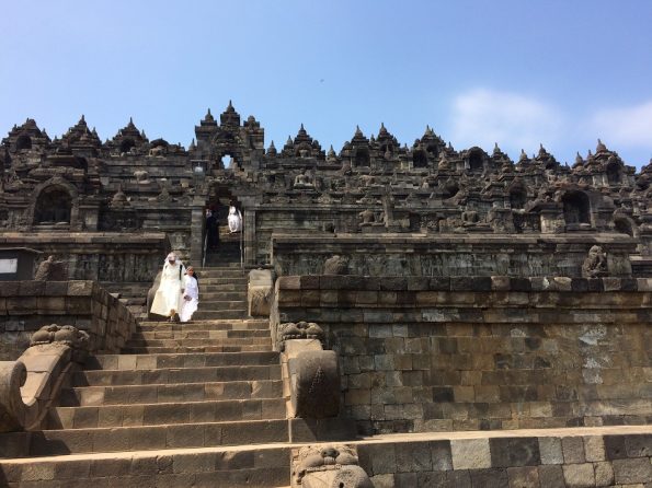 Beautiful stairs in Candi Borobudur