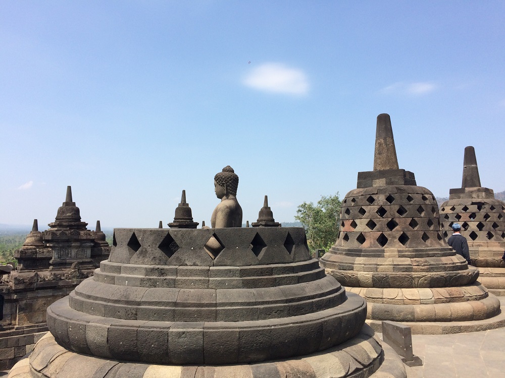 Buddha inside the stupa