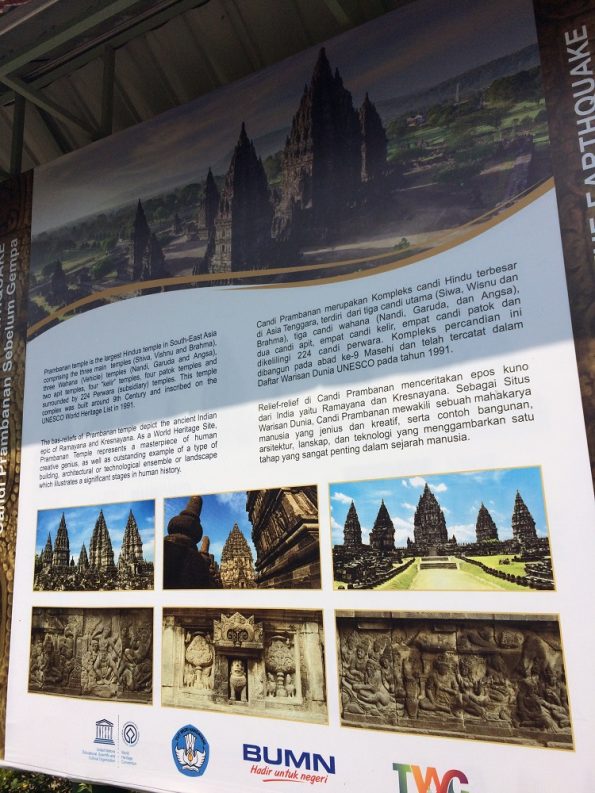 The explanation about Candi Prambanan