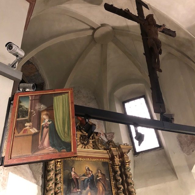 Beautiful painting and antique Cross