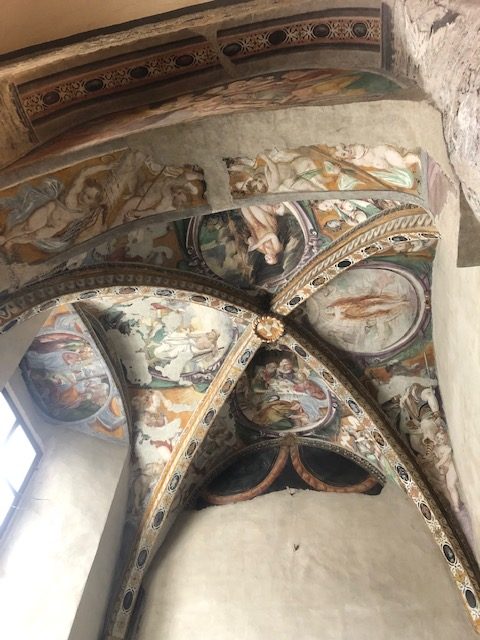 Painted ceiling of Aosta Cathedral