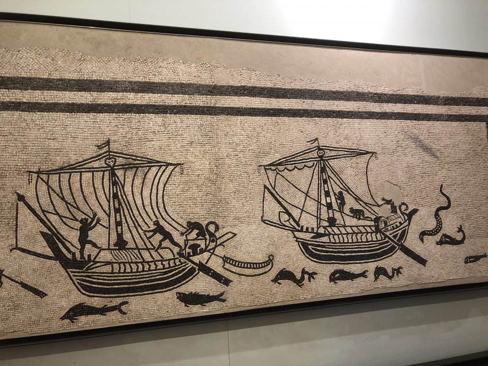 Roman boat mosaics