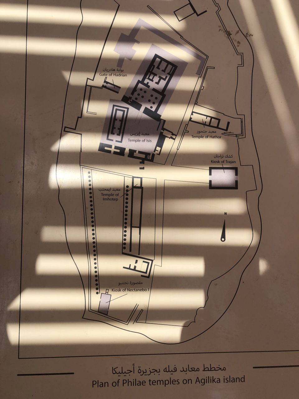 Philae temples map