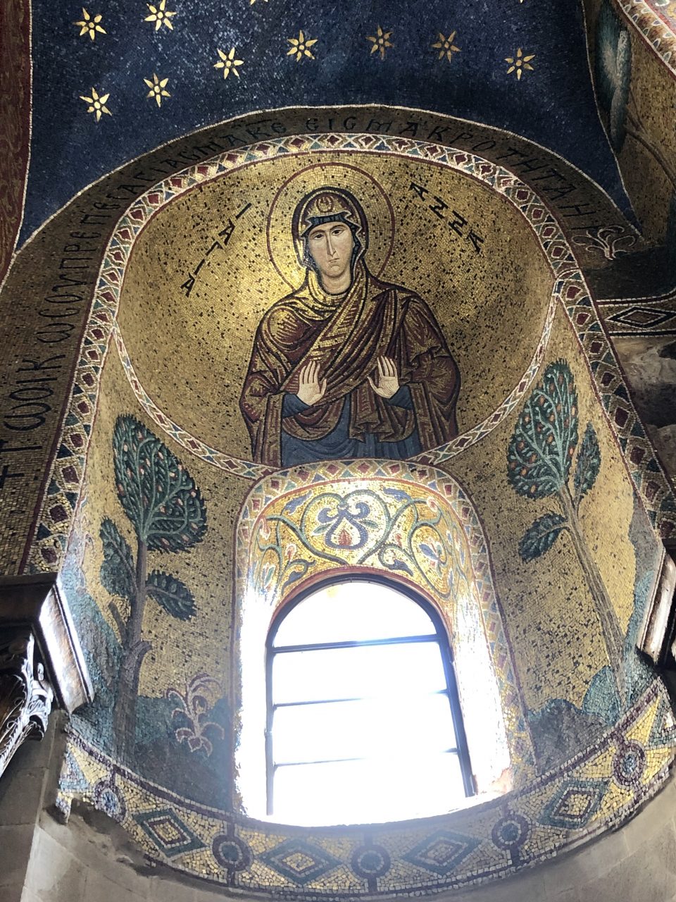 Saint Anna byzantine mosaic
