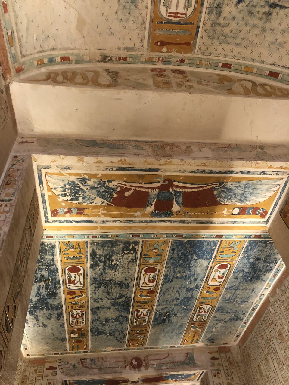 Magnificent ceiling of Ramesses IV tomb