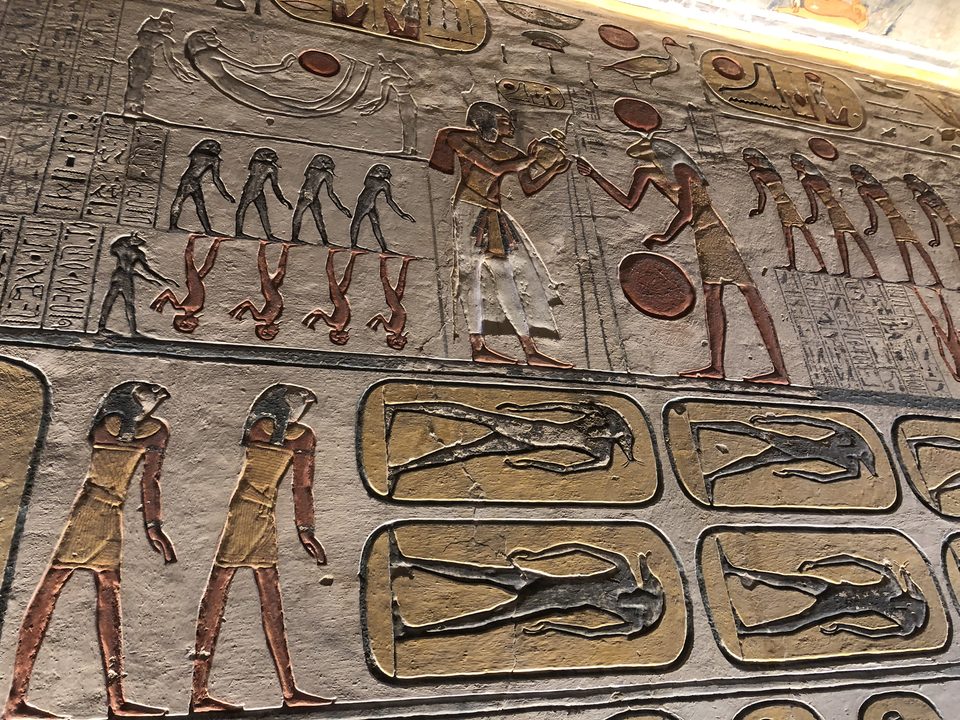 Painted scenes of Ramesses IX tomb
