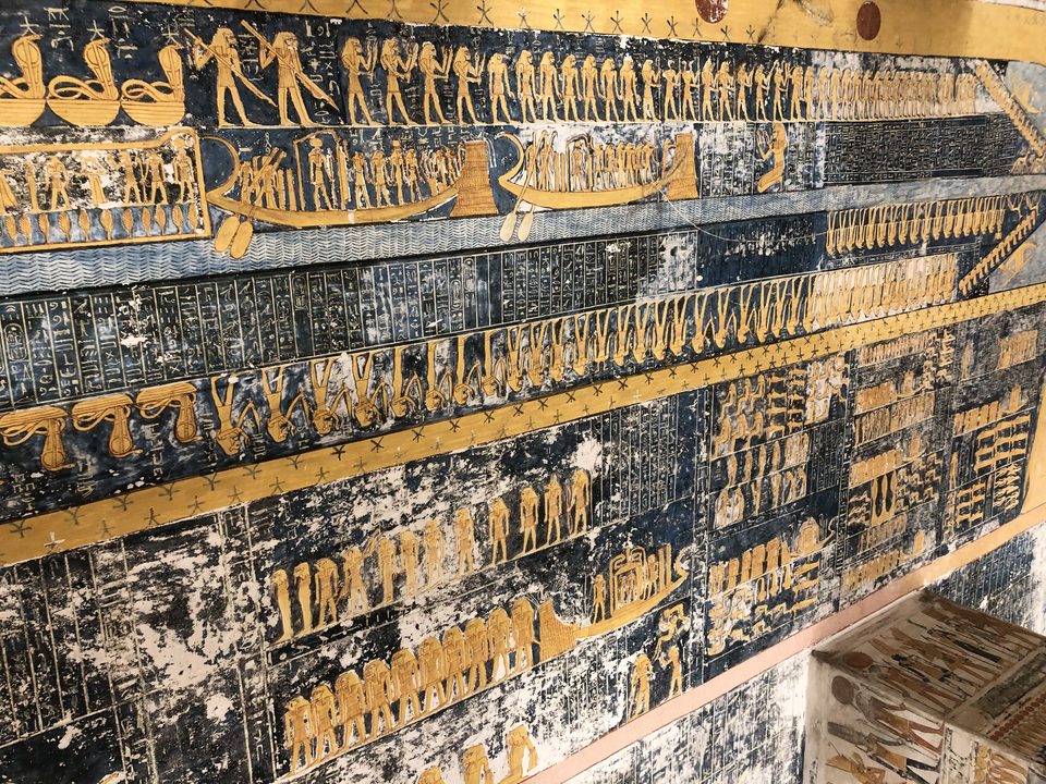 Painted ceiling at Ramesses V/VI tomb