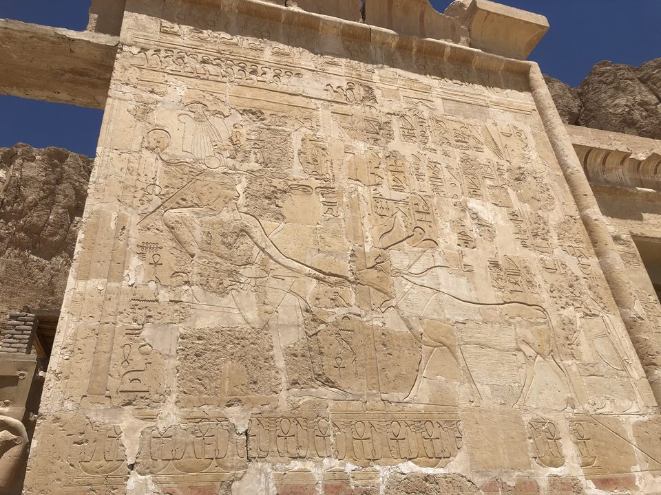 Artistic carvings at Hatshepsut Temple